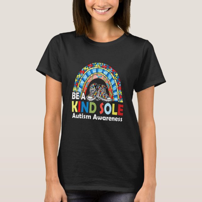 Camiseta Sapatos de quebra-cabeça de conscientização do aut (Frente)