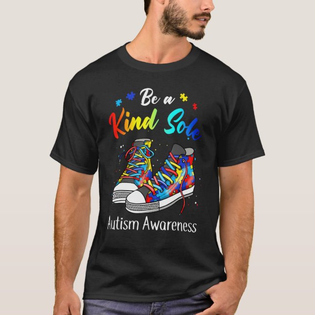 Camiseta Sapatos de quebra-cabeça de conscientização sobre  (Frente)