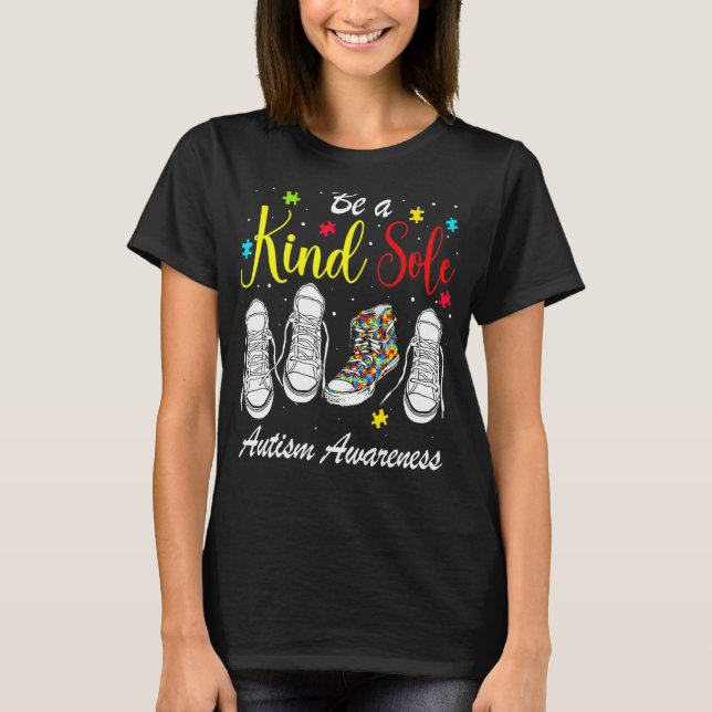 Camiseta Sapatos de quebra-cabeça de conscientização sobre  (Frente)