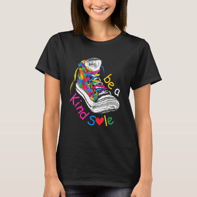 Camiseta Sapatos de quebra-cabeça de conscientização sobre  (Frente)