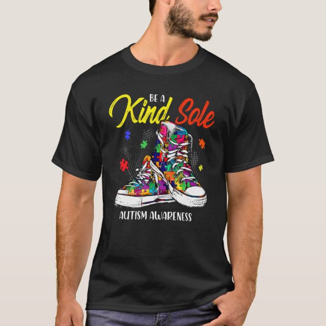 Camiseta Sapatos de quebra-cabeça de conscientização sobre  (Frente)