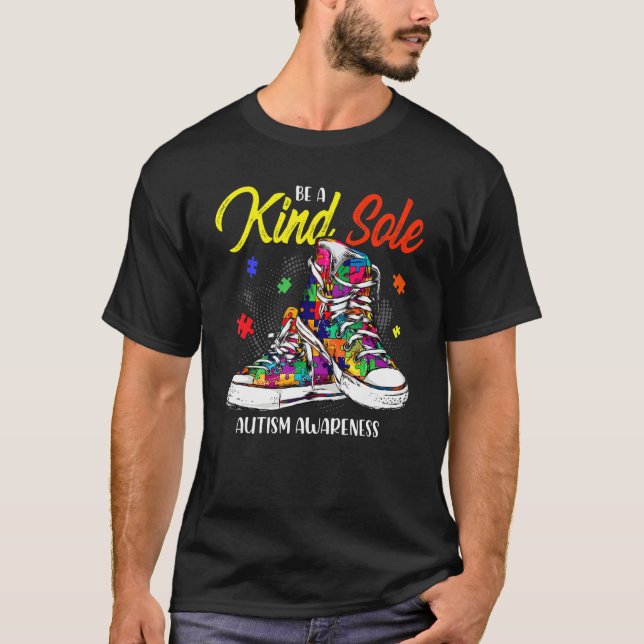 Camiseta Sapatos de quebra-cabeça de conscientização sobre  (Frente)