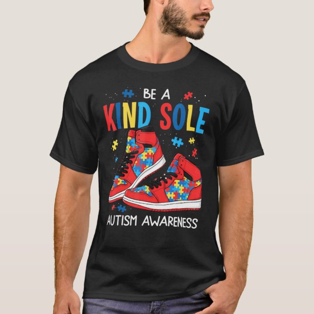 Camiseta Sapatos de quebra-cabeça de conscientização sobre  (Frente)