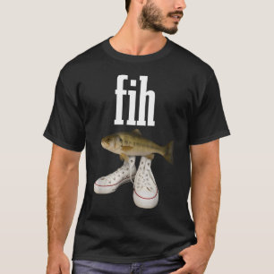 Camiseta Sapatos Fih Peixe Engraçado