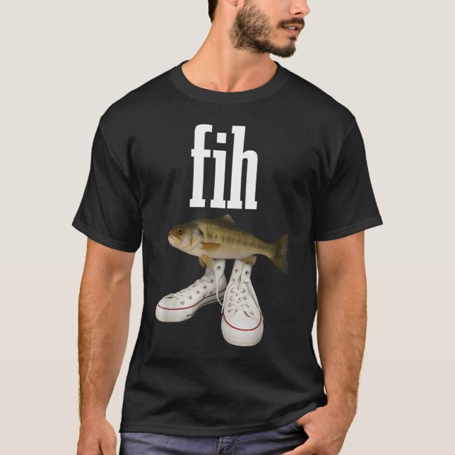 Camiseta Sapatos Fih Peixe Engraçado (Frente)