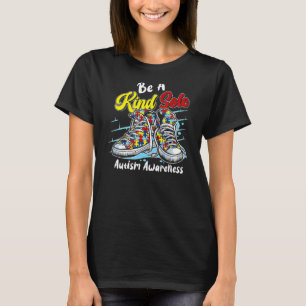 Camiseta Sapatos Puzzle de Conscientização Seja Gentil Seja