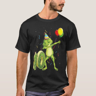 Camiseta Sapo 10º Aniversário 10 Anos Crianças De 10 Anos