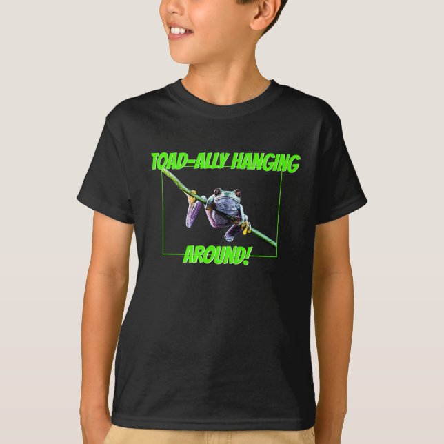 Camiseta sapo-aliado que pendura ao redor (Frente)