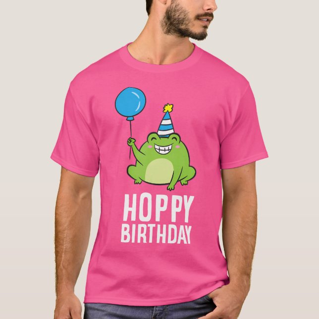 Camiseta Sapo Aniversário Presente Sapos Felizes de Anivers (Frente)