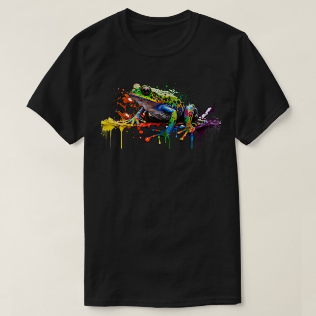 Camiseta Sapo arco-íris (Frente do Design)