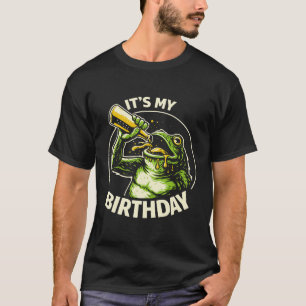 Camiseta Sapo Bebendo Cerveja no Aniversário