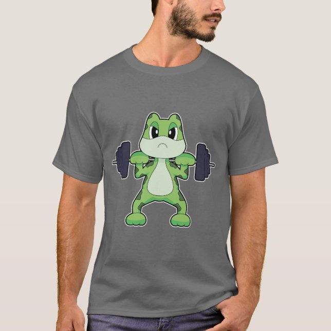 Camiseta Sapo Bodybuilder Dumbbell Bodybuilding (Frente)