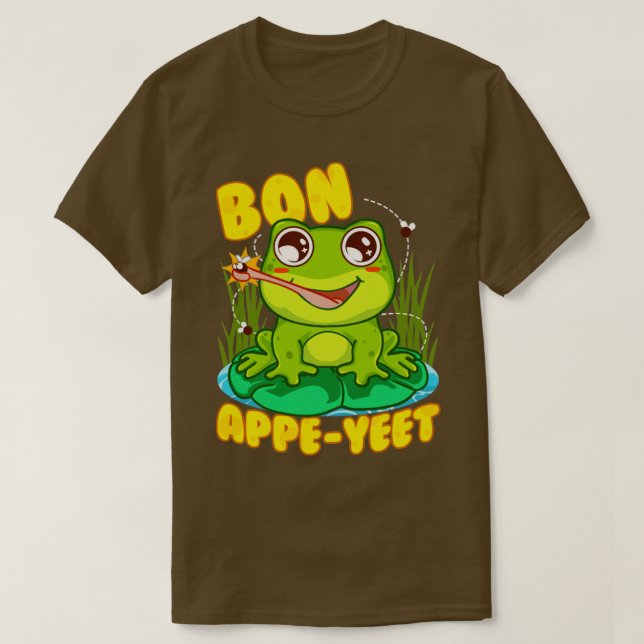 Camiseta Sapo Bon Appe Yeet Engraçado Sapos Humor Presente (Frente do Design)