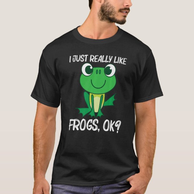 Camiseta Sapo Bonito Para Homens Florestas Zoológico Pet An (Frente)