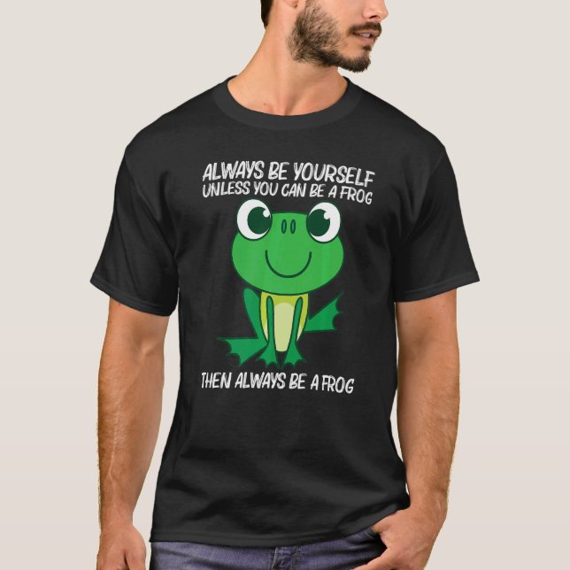 Camiseta Sapo Bonito Para Homens Florestas Zoológico Pet An (Frente)