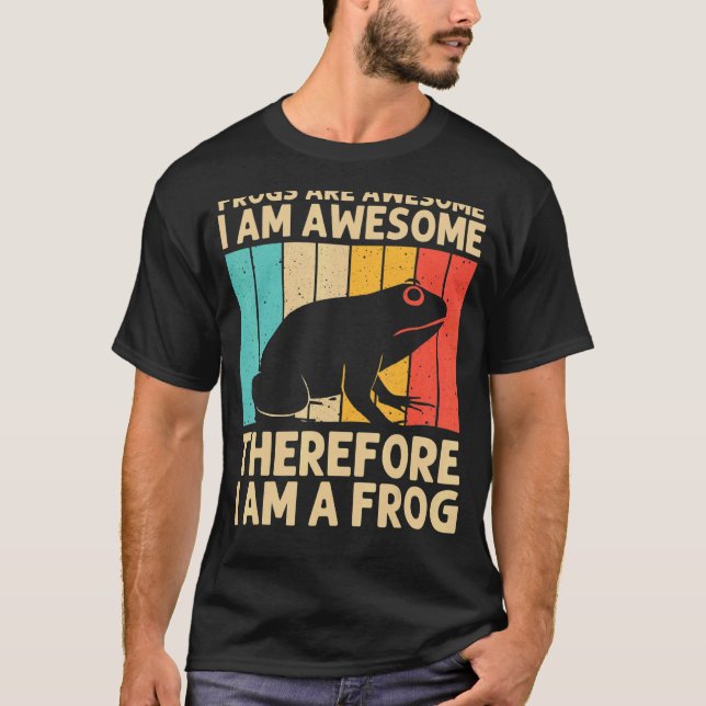 Camiseta Sapo Bonito Para Homens Sapo De Tadpole Animal (Frente)