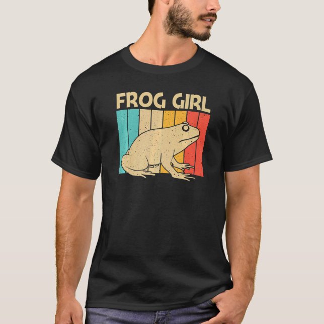 Camiseta Sapo Bonito Para Meninas Mamãe Pegou Animais De Co (Frente)