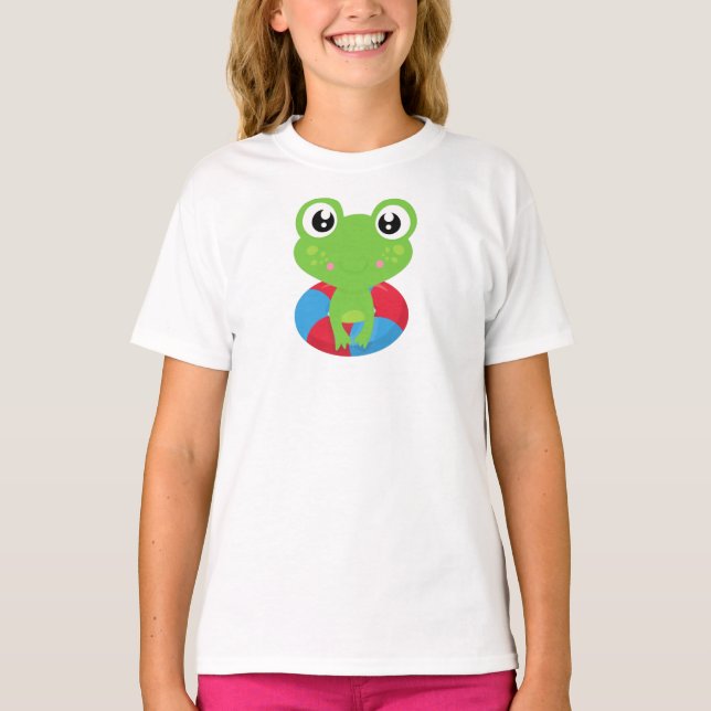 Camiseta Sapo bonito, Sapo pequeno, Sapo verde, anel Nataçã (Frente)