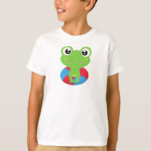 Camiseta Sapo bonito, Sapo pequeno, Sapo verde, anel Nataçã