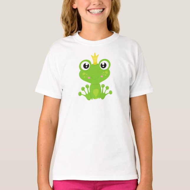 Camiseta Sapo Bonito, Sapo Verde, Príncipe Sapo, Coroa (Frente)
