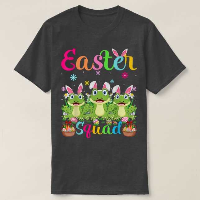 Camiseta Sapo Coelho Ouvido Engraçado Páscoa Quadrado Sapo  (Frente do Design)