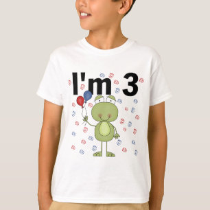 Camiseta Sapo Com aniversário de 3 anos de Balões