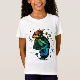 Camiseta Sapo com cogumelo Cottagecore Estilo Desenhado à M