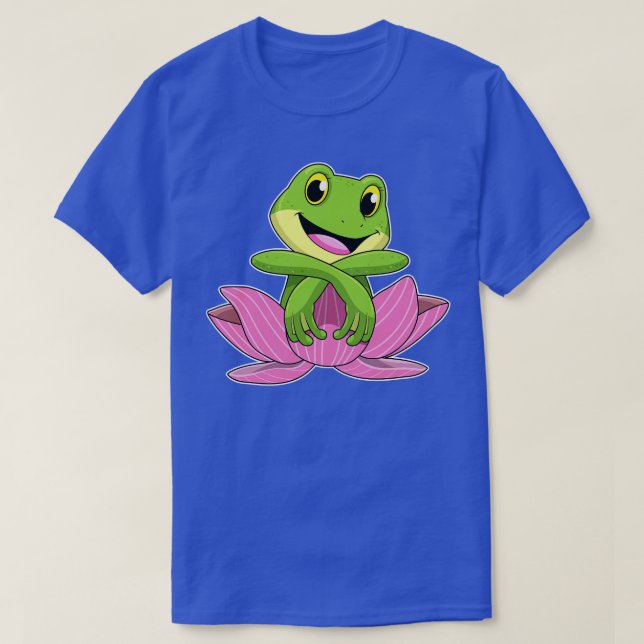 Camiseta Sapo com flor de Lotus (Frente do Design)