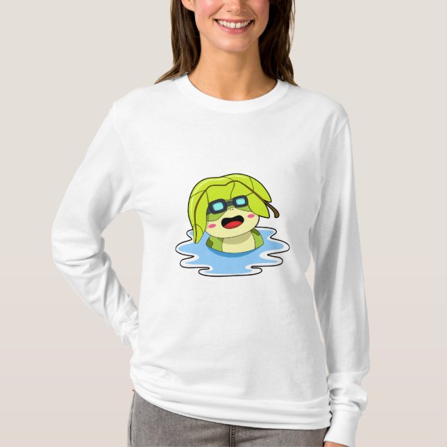 Camiseta Sapo com Folha de Nado (Frente)
