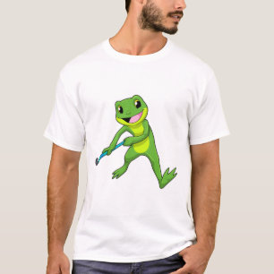 Camiseta Sapo com taco de hóquei