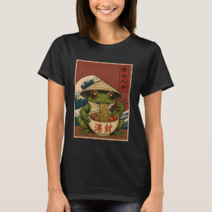 Camiseta Sapo Comendo Ramen Kawaii Macarrão Japonês Anime L
