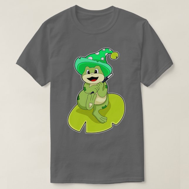 Camiseta Sapo como assistente com varinha mágica (Frente do Design)