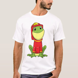Camiseta Sapo como Bombeiro com Capacete