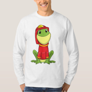 Camiseta Sapo como Bombeiro com Capacete