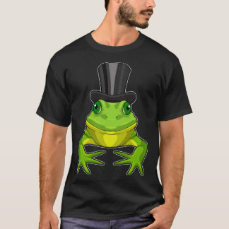 Camiseta Sapo Como Cavalheiro Com Chapéu Superior