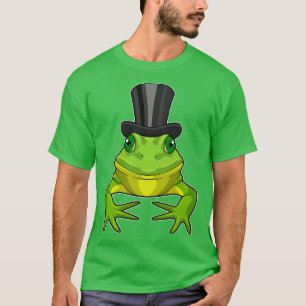 Camiseta Sapo como cavalheiro com chapéu superior