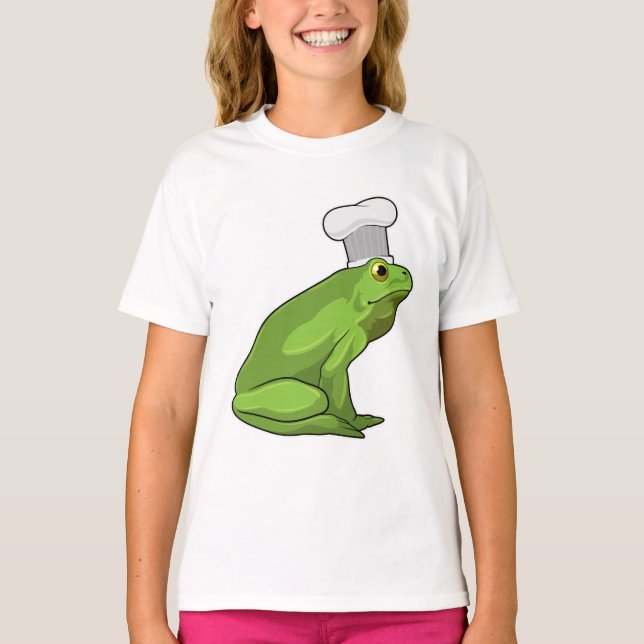 Camiseta Sapo como cozinhar com chapéu de chef (Frente)