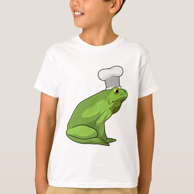 Camiseta Sapo como cozinhar com chapéu de chef (Frente)