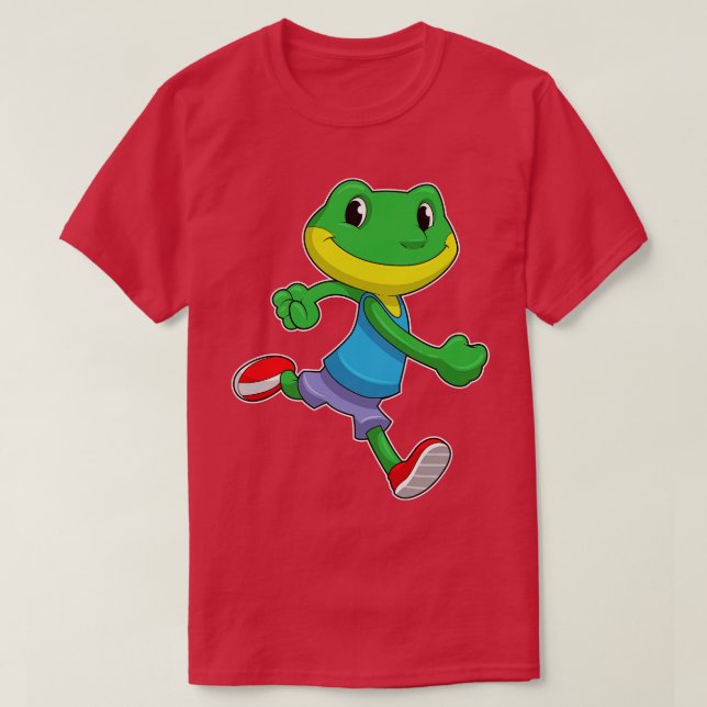 Camiseta Sapo Como Executante Em Execução (Frente do Design)