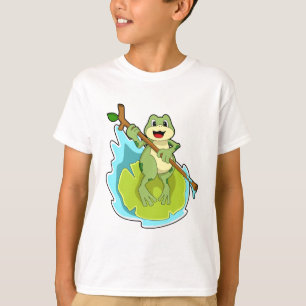 Camiseta Sapo como Hiker com Stick