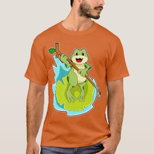 Camiseta Sapo como Hiker com Stick