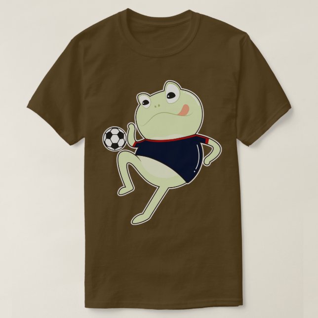 Camiseta Sapo como jogador com bola 2 (Frente do Design)