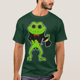 Camiseta Sapo como mágico com chapéu de varinha mágica