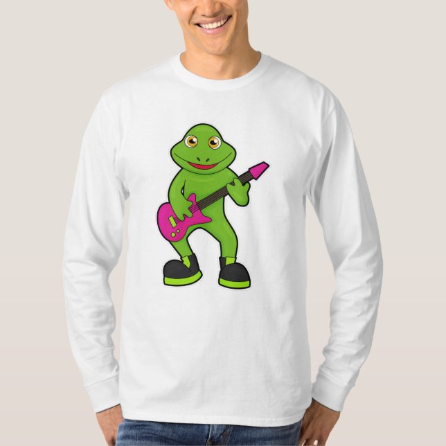 Camiseta Sapo como músico com violão (Frente)