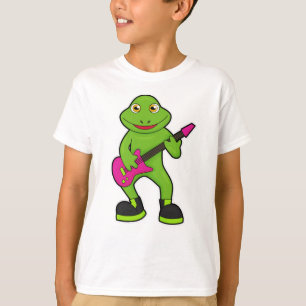 Camiseta Sapo como músico com violão