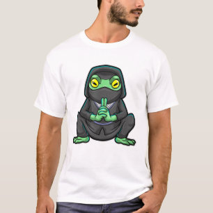 Camiseta Sapo como Ninja em preto