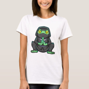 Camiseta Sapo como Ninja em preto