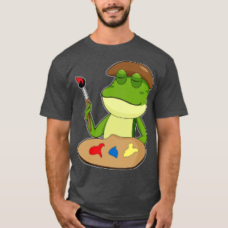 Camiseta Sapo como Pintor com Pincel e Pintura
