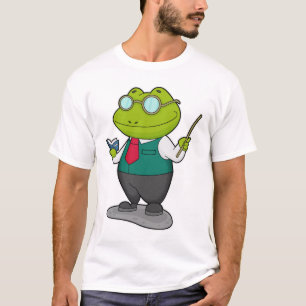 Camiseta Sapo como professor com livro