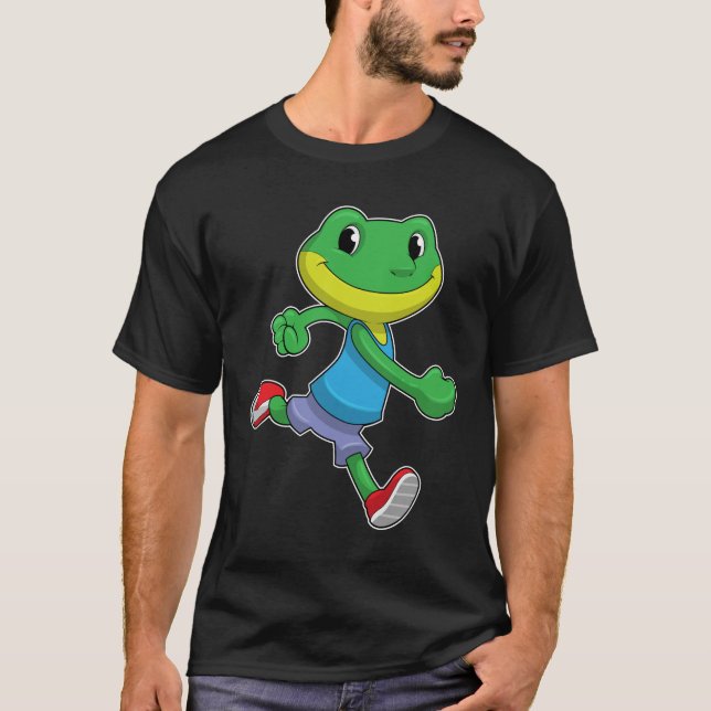 Camiseta Sapo como Runner em Execução (Frente)